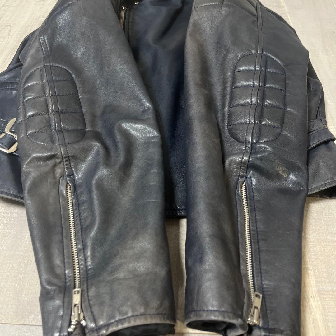 定価約12万 激レア】Paul Smith パテッド ライダース ジャケット