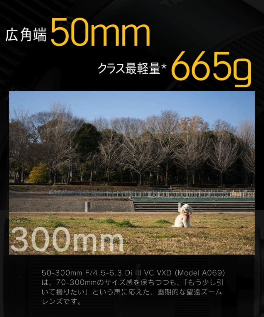 デジタルカメラ TAMRON 50-300mm F/4.5-6.3 Di III VC VXD