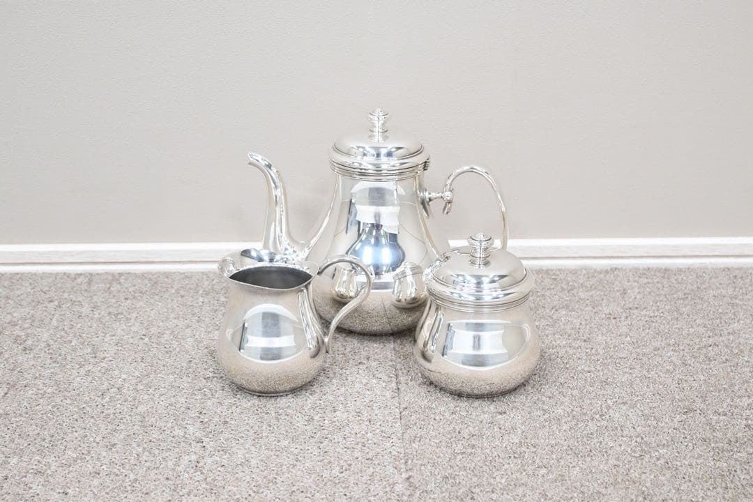 極美品】 クリストフル シルバーティーポット 3点セット - メルカリ