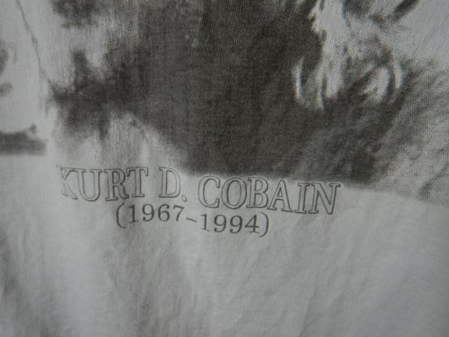 o3242 カート・コバーン 追悼 コピーライト 1997　ラグラン　tシャツ