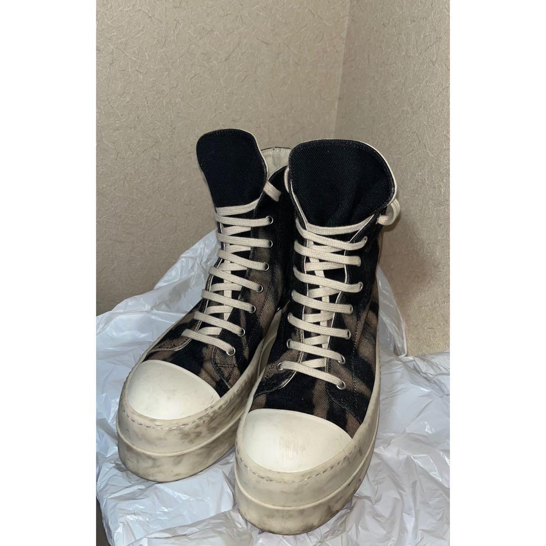 RickOwens DRKSHDWサンデニムダブルバンパースニーカー - メルカリ