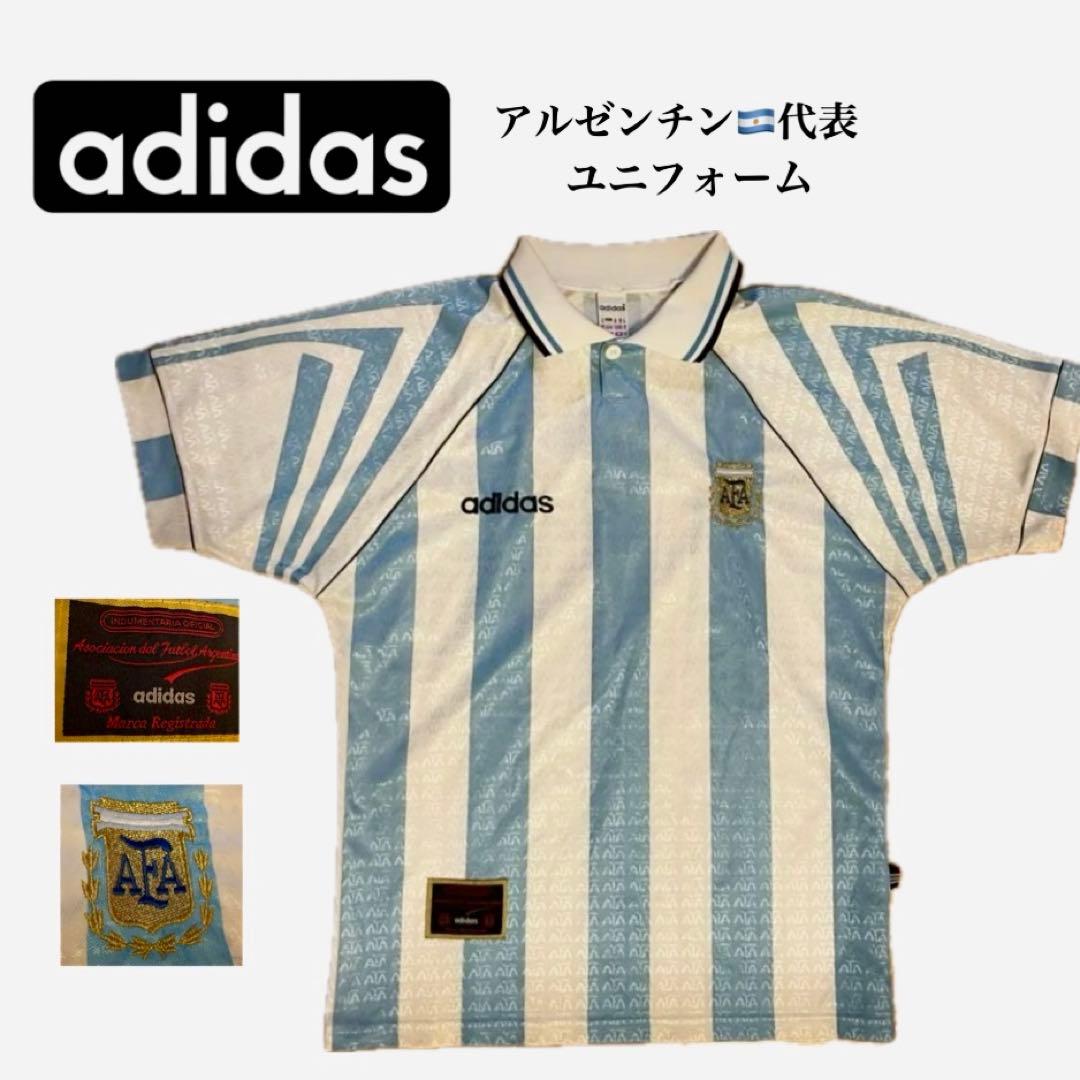 希少 刺繍 アルゼンチン代表 アディダス ユニフォーム デサント - メルカリ