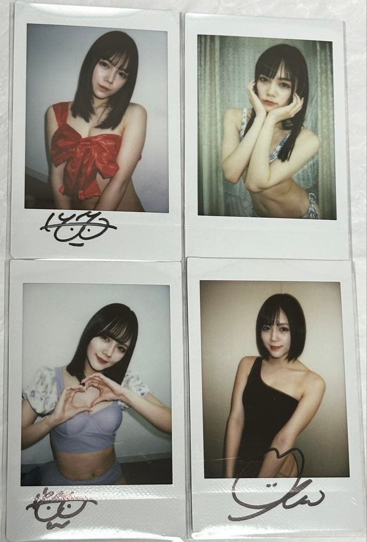 涼森れむ 4点セット 直筆サイン入りチェキ サイン無しチェキ イベント