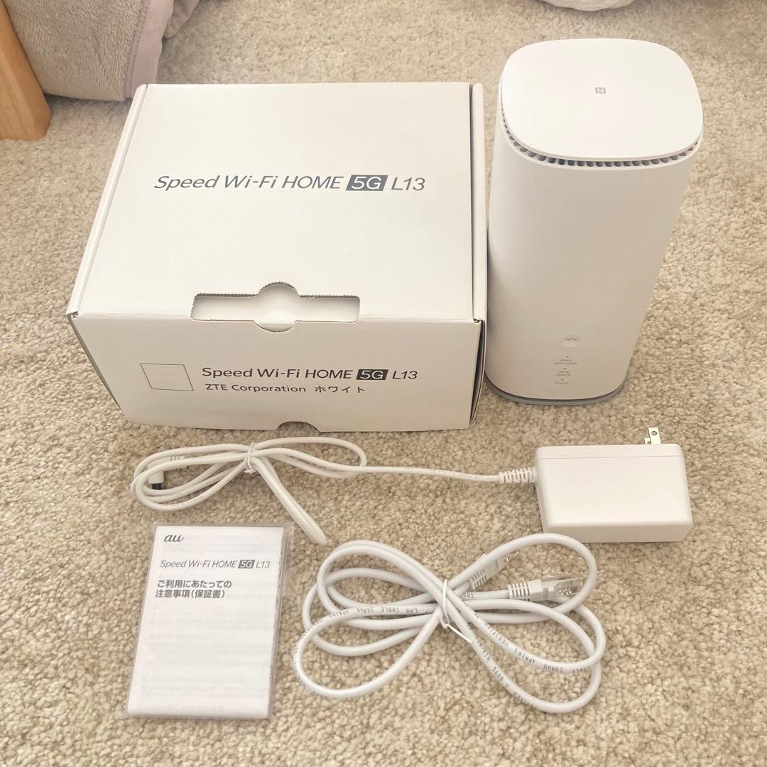 Speed Wi-Fi HOME 5G L13 ZTE ホワイトWimaxカシモ - メルカリ