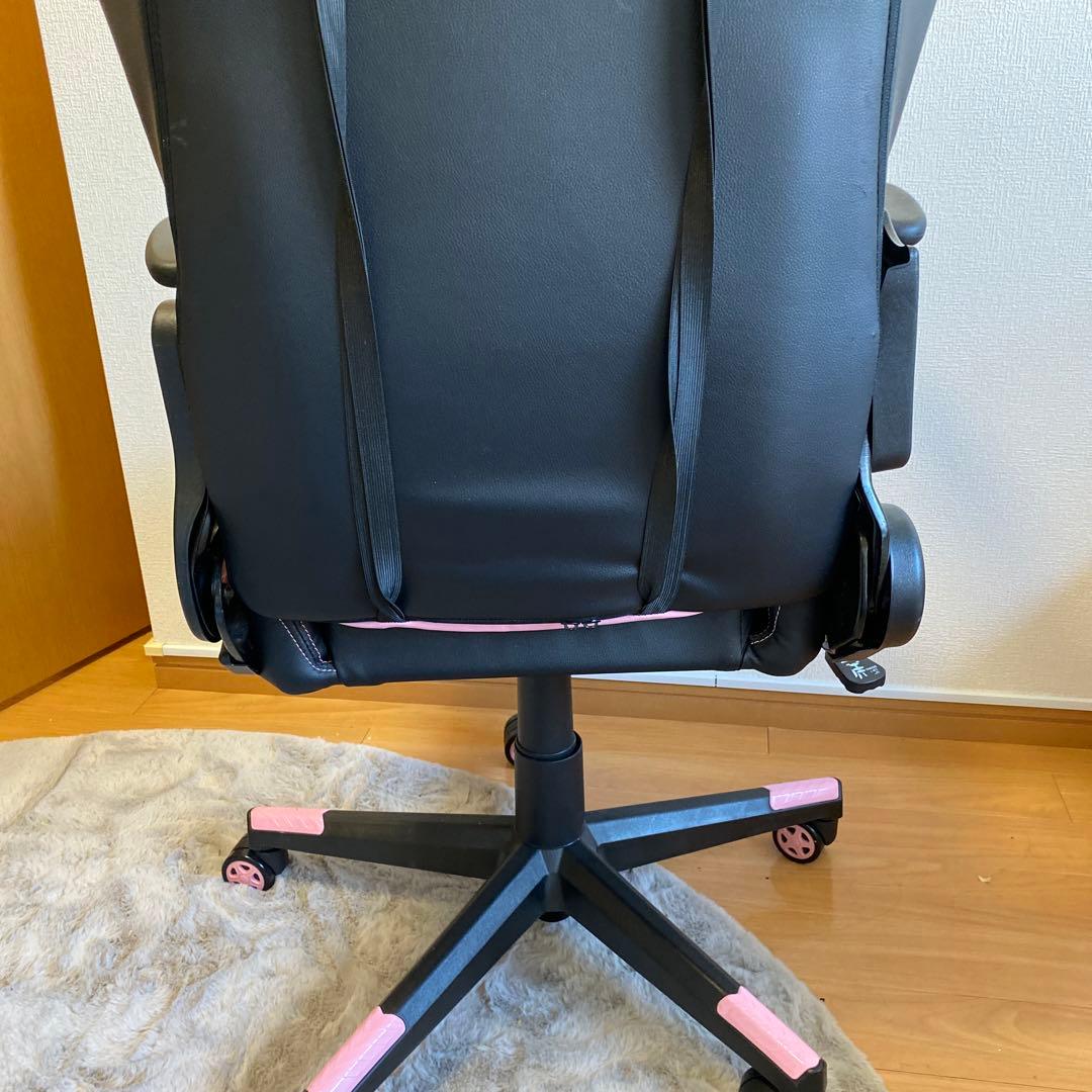 茅ヶ崎市受け渡し限定】EXRACING ゲーミングチェア ピンク 黒 - メルカリ