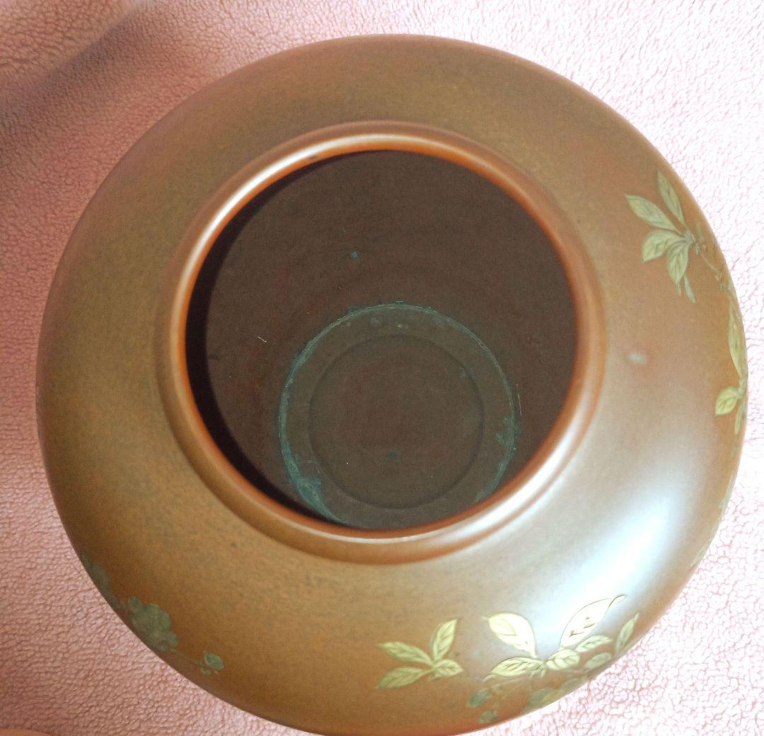 有美 刻 壺 花瓶 梅 牡丹 百合 薔薇 水仙 金属工芸 骨董品 古美術の