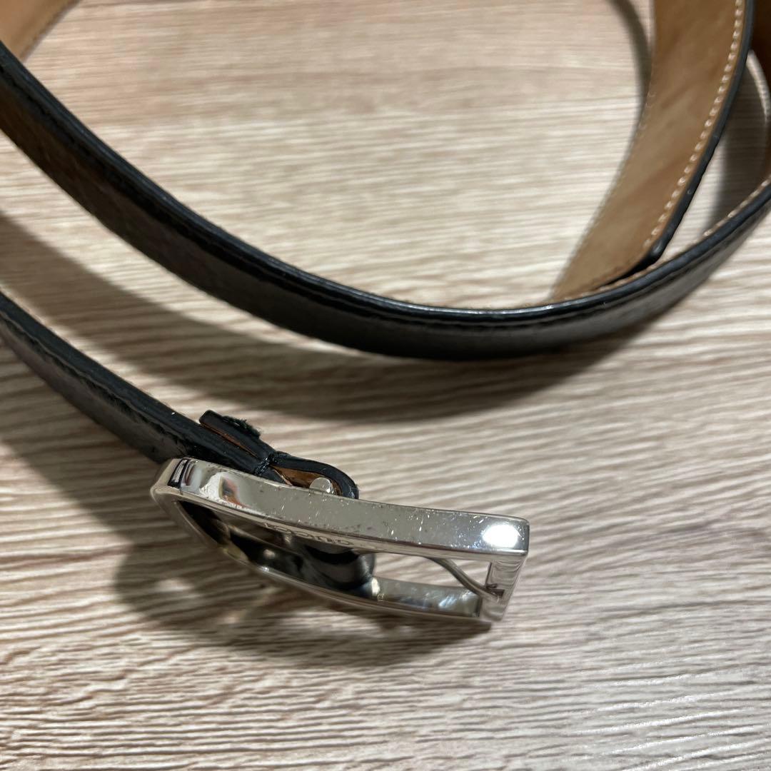 多田浩之 様専用GUCCI グッチ Gマーク型押し ベルト レザーブラック