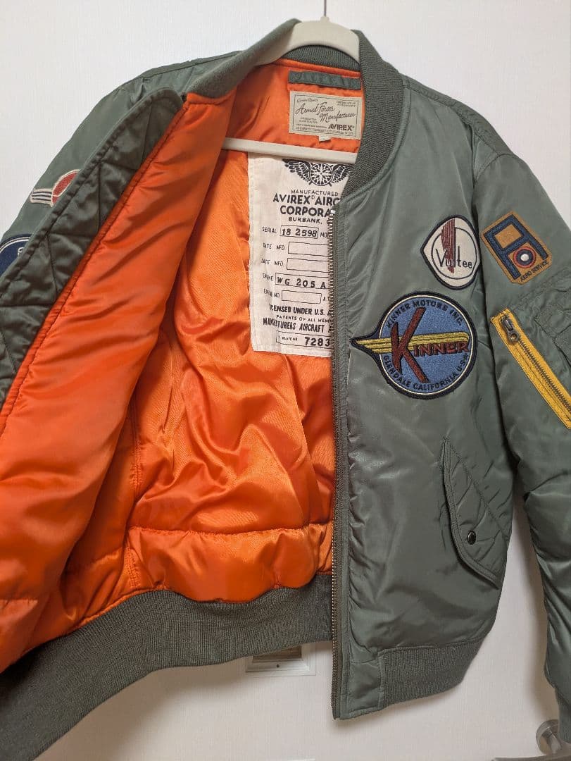 AVIREX アヴィレックス MA-1 フライトジャケット 中綿 6132056 - メルカリ