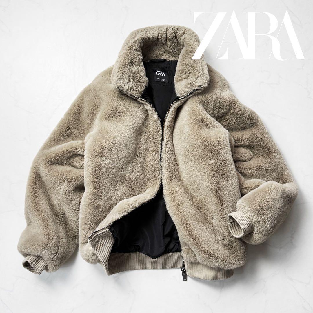 ZARA フェイクファー ジャケット ブルゾン メンズ M T28 - メルカリ