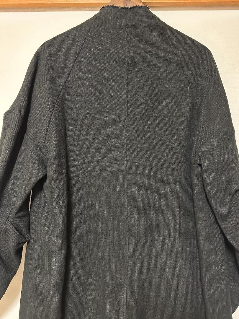 Devoa デヴォア コート シルク リネン クレイジーチェック 2 22SS