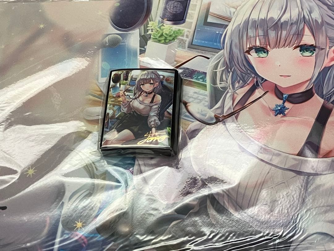 ミッドナイトブルー ホロライブ スリーブ プレイマットtorino 白銀