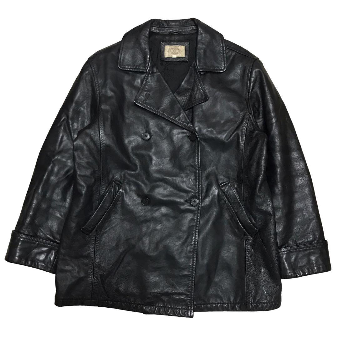 ARMANI JEANS ダブルブレス レザージャケット イタリア製 アーカイブ