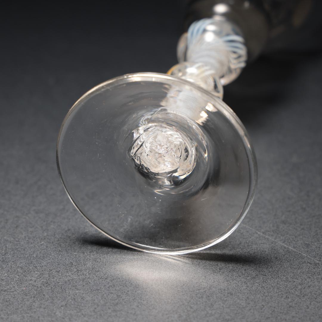 アンティークグラス ジャコバイト バラと蝶 ツイストステム R1539ダI