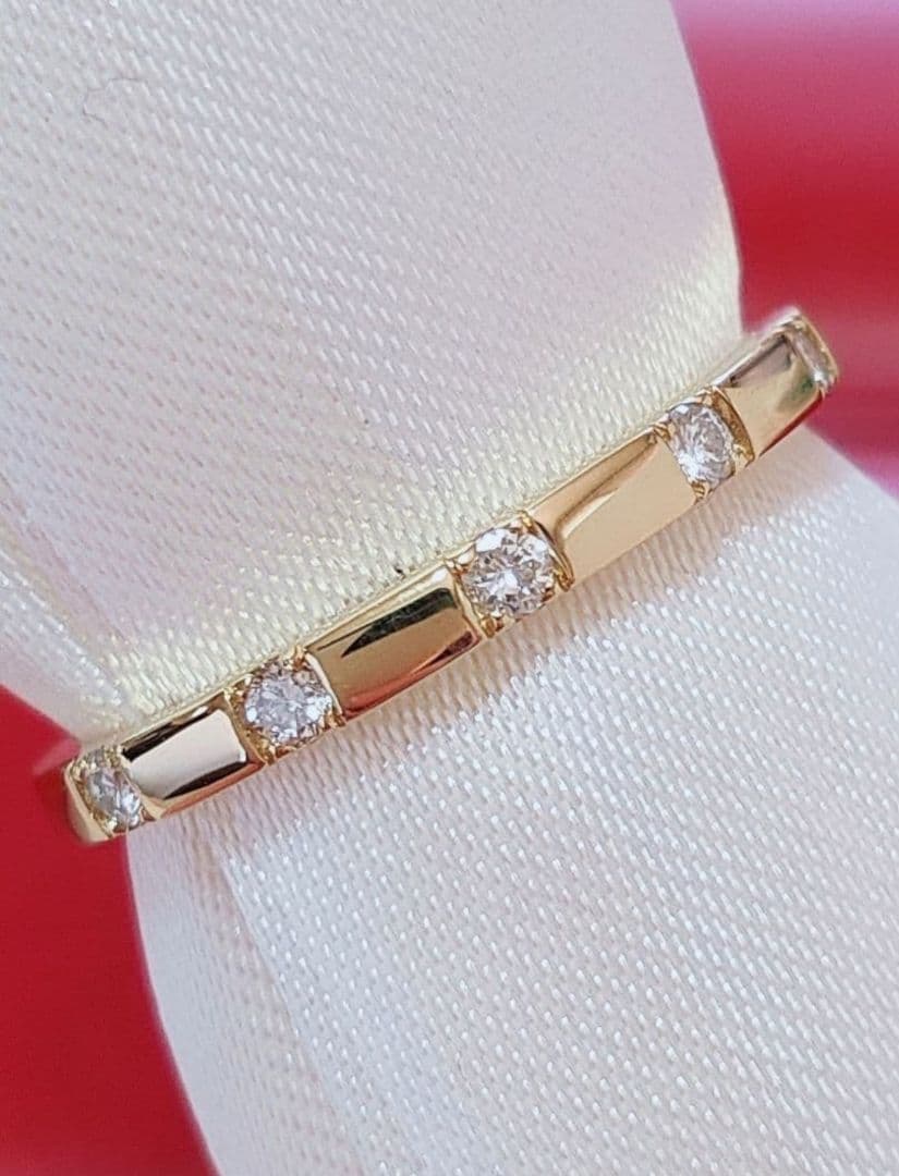 新入荷 未使用品 k18 天然ダイヤモンド 0.10ct リング