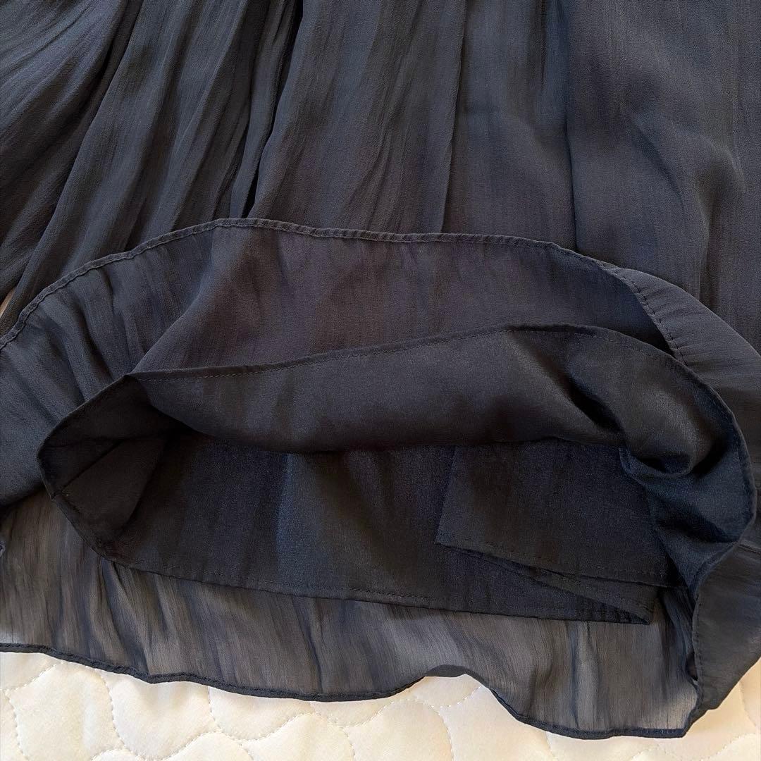 24SS美品】BEARDSLEY シワシフォンギャザーパンツ 黒 サイズ2 - メルカリ