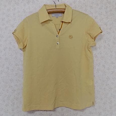 30778　アダバット　レディース　ポロシャツ　黄色　サイズ40 adabat（アダバット）の「【吸水速乾】【UVカット】アダバットロゴ半袖