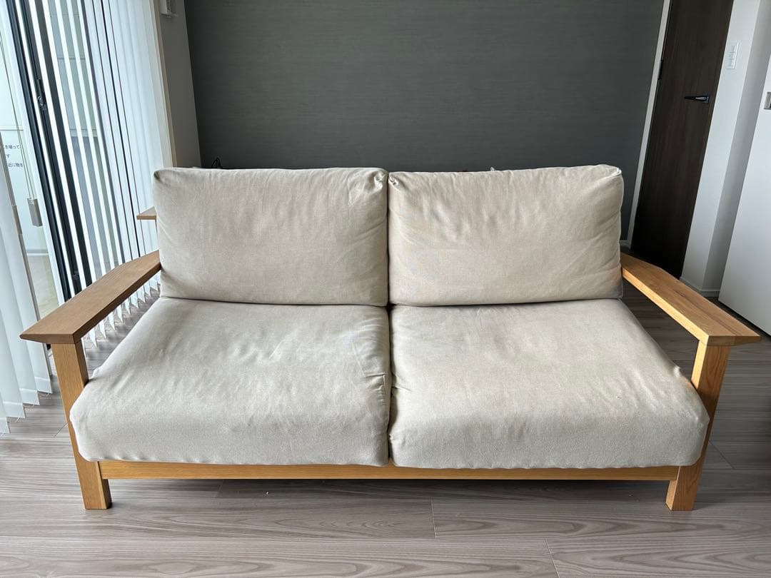 無印良品/木製フレームソファ2.5シーターフェザーポケットコイル ソファ本体木製フレーム | 無印良品