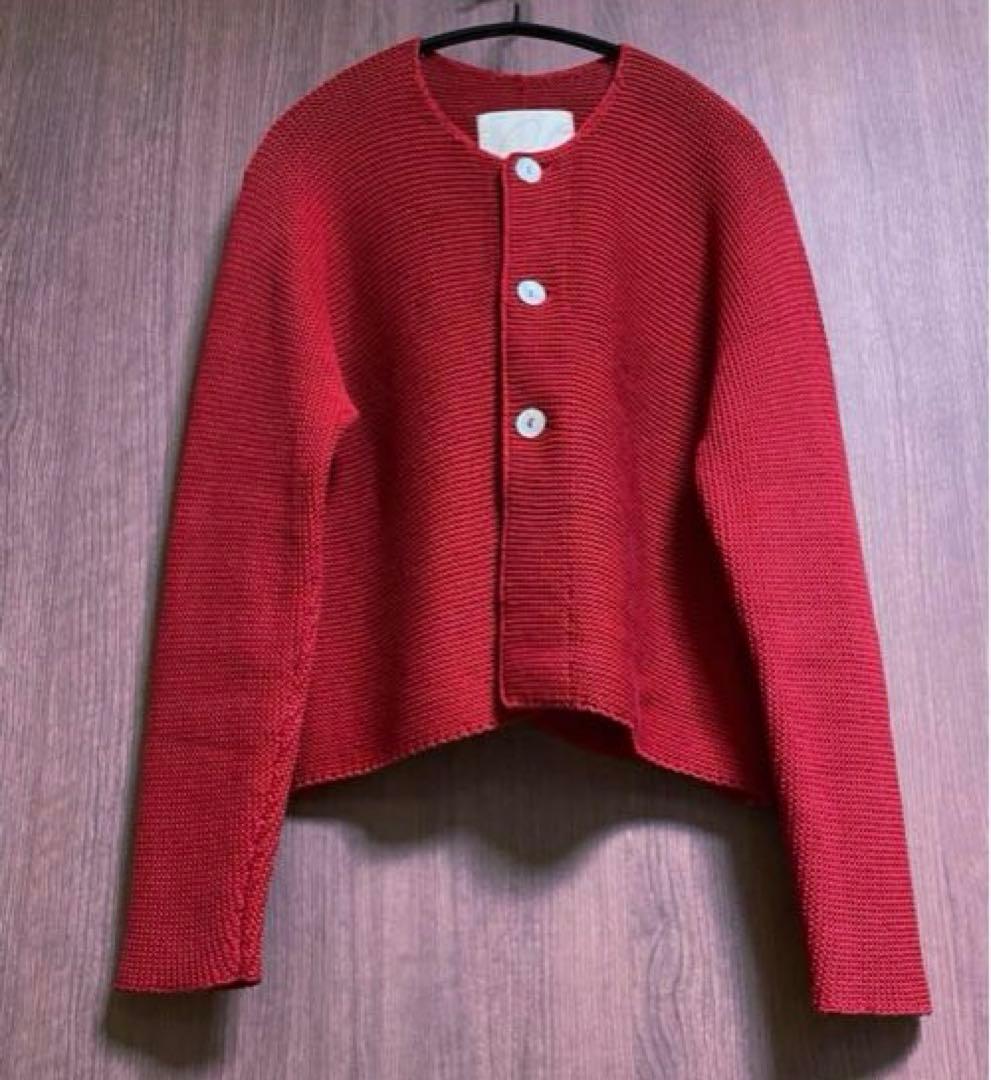 極美品 パラスパレス カーディガン コットン ニット 赤 - メルカリ