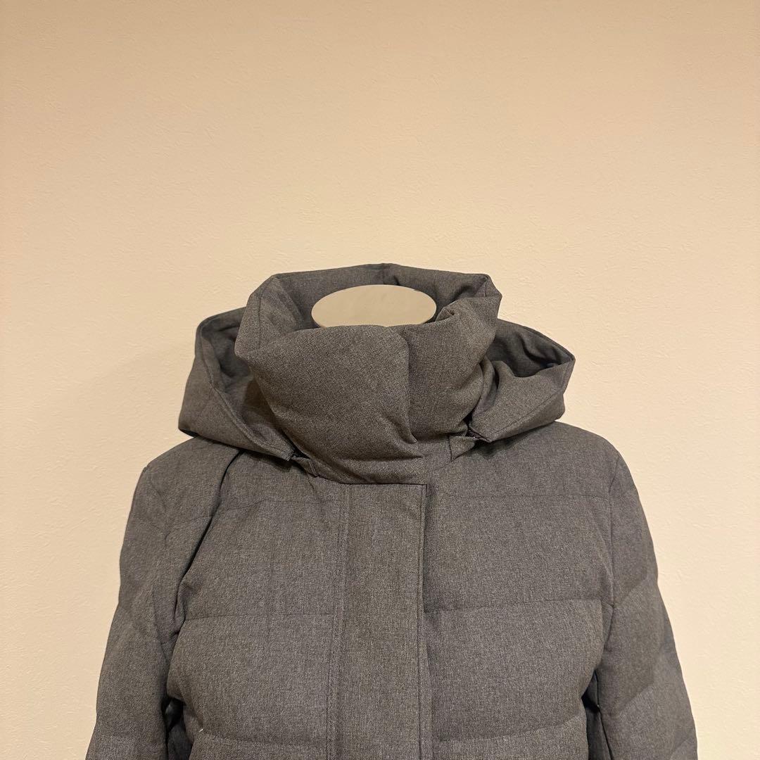 ポール・スチュワート ダウンコート フード付ロングコート グレー 2WAY