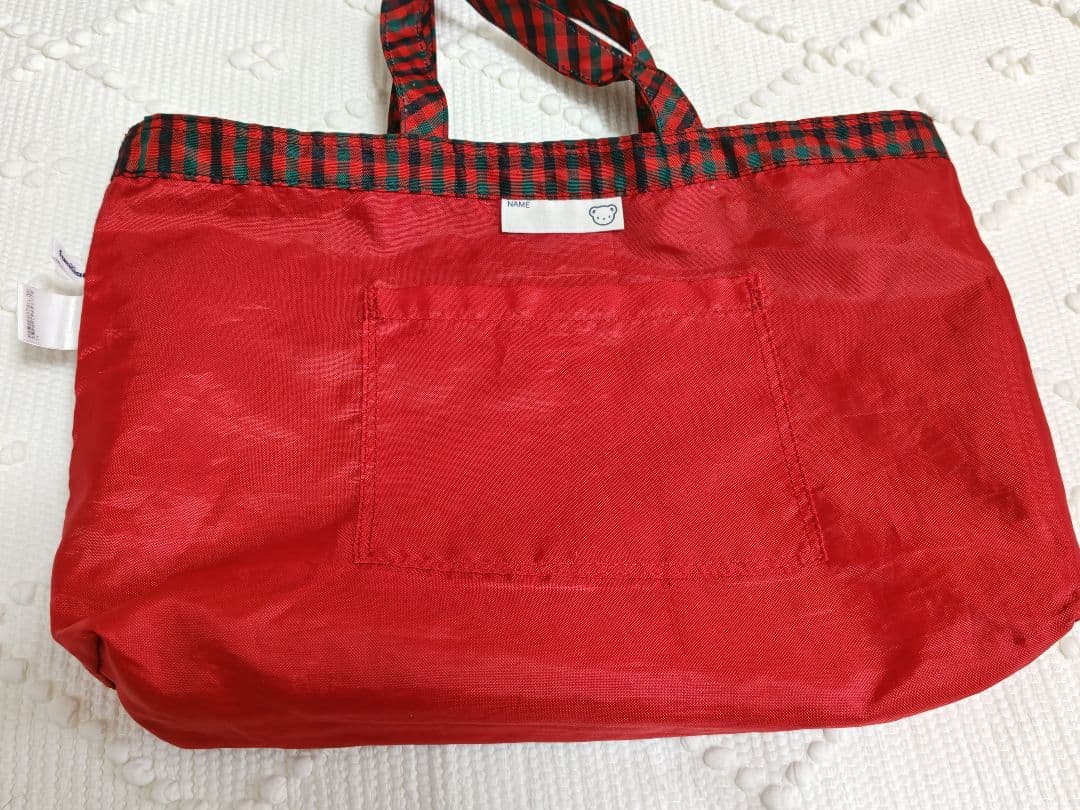 familiar ファミリア レッスンバッグ チェック(赤) りんご - メルカリ