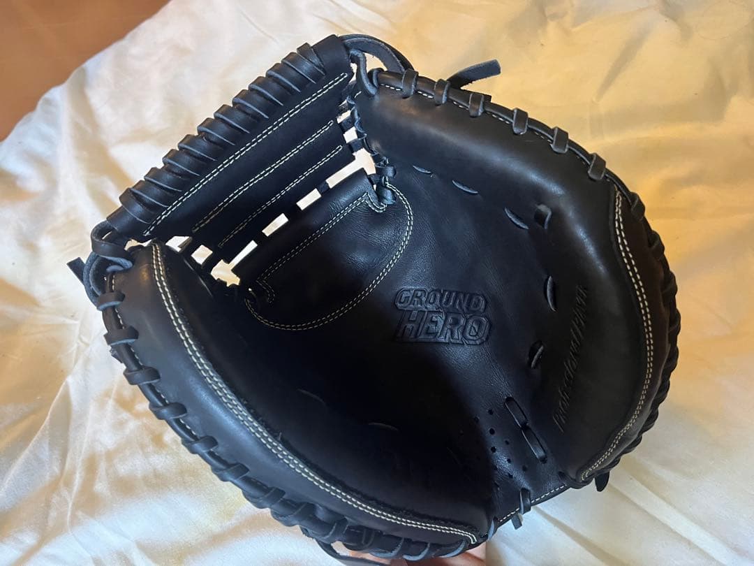 特大SALE】ZETT GROUND HERO 黒グローブ キャッチャーミット