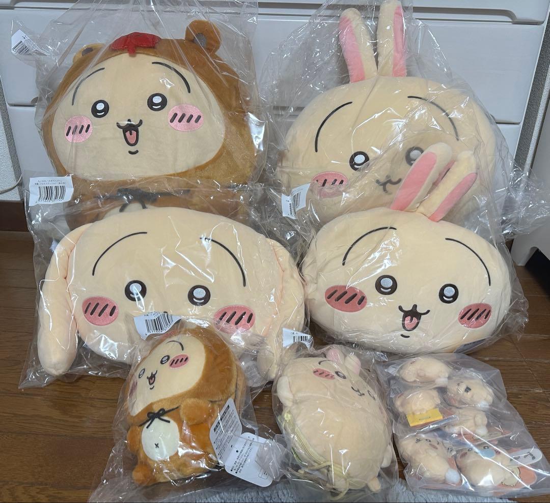 うさぎだらけくじ たぬきだもんくじA賞 B賞 C賞 E賞ぬいぐるみセットちいかわ ちいかわ たぬきだもんくじ - ちいかわマーケット ちいかわくじ - ちい