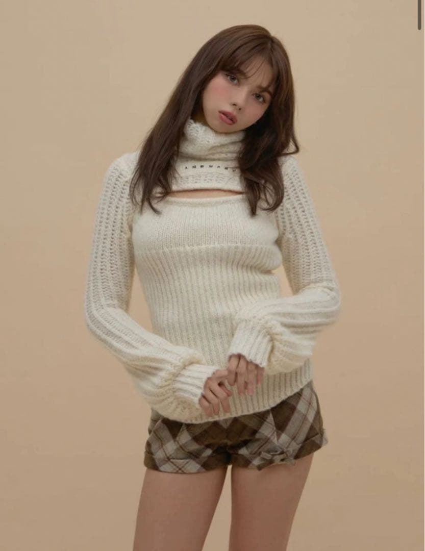 andmary Donna knit tops white - メルカリ