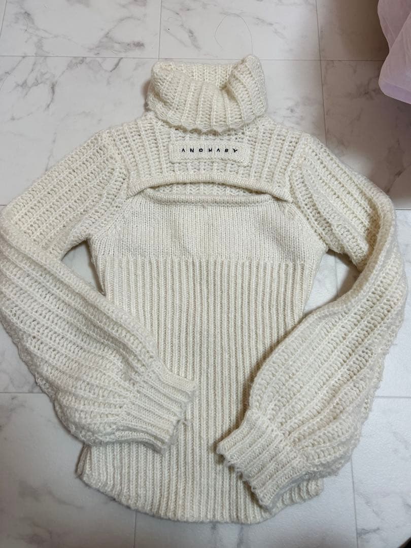 andmary Donna knit tops white - メルカリ