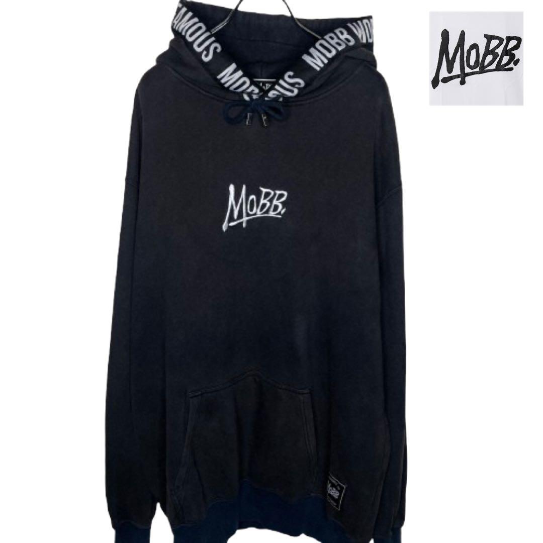 mobb モブ ロゴ 刺繍 XLサイズ BLACK フーディ パーカー - メルカリ