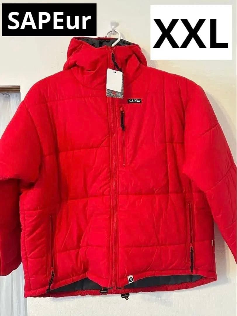 SAPEur サプール ナイロンパフジャケット 赤 XXL - メルカリ
