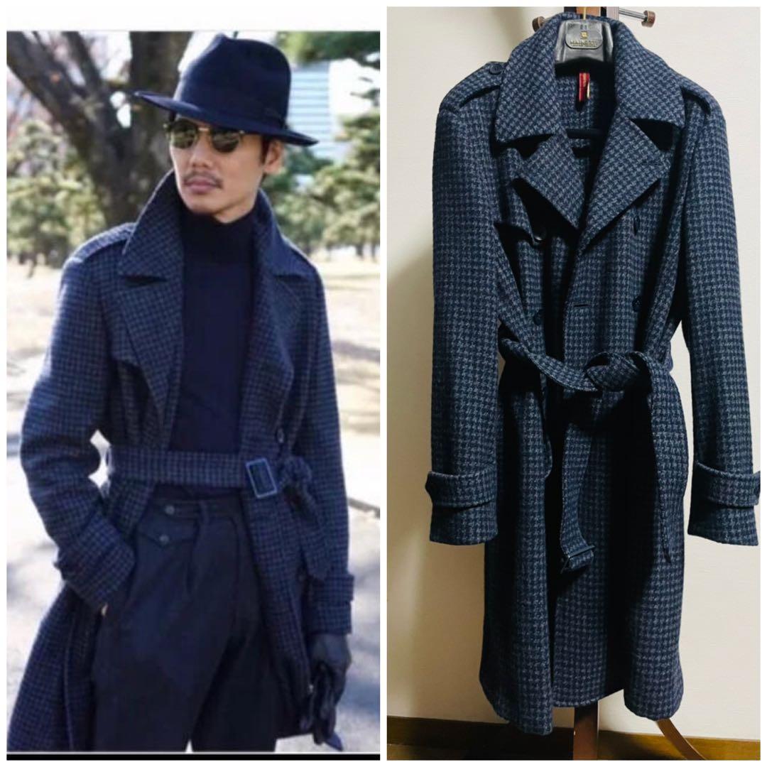 【名作！西口着用！】エルネスト　ウールトレンチ　コート ernesto ／ エルネスト トレンチコート イタリア製 ウール セミ