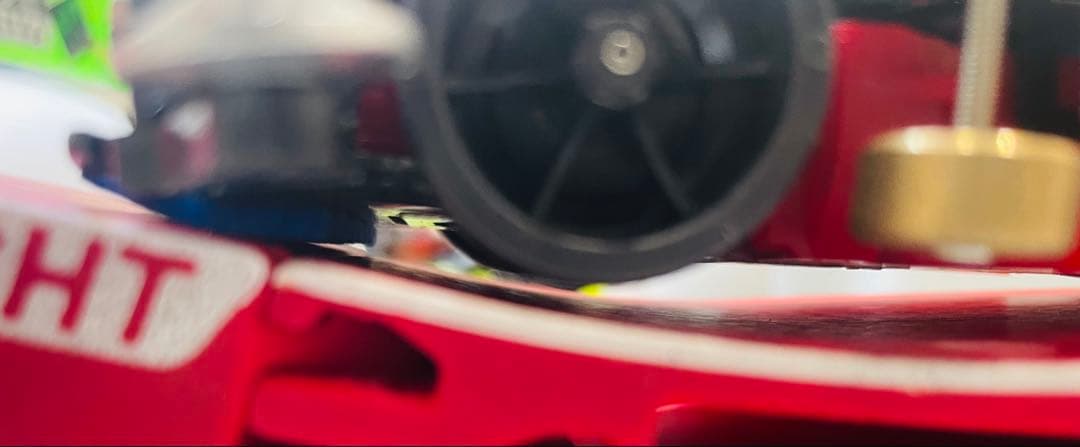 ミニ四駆　MSスギヤマ式フレキ　V字カット鳥居残し　２軸ATスラダン１軸アンカー