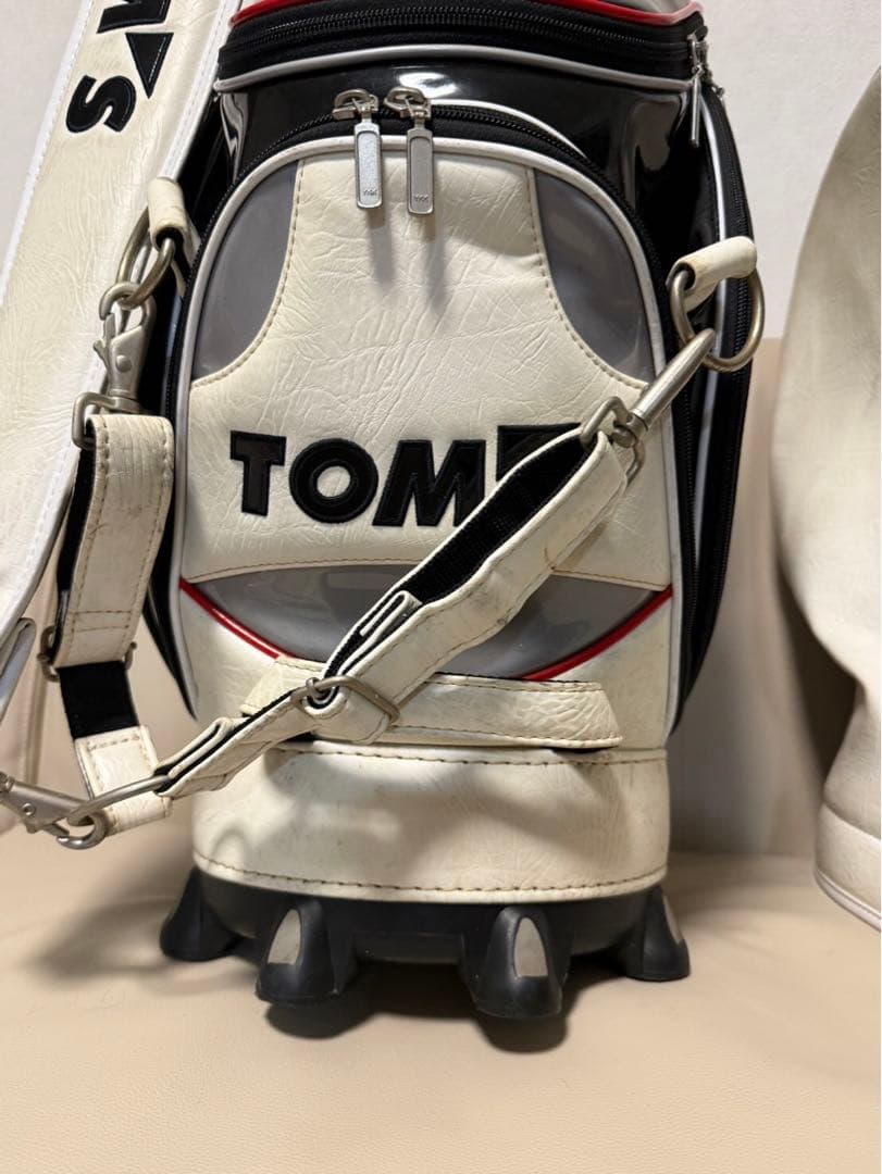 送料込み】希少ゴルフバッグ トムス 3点式ショルダー 高級キャディバッグ