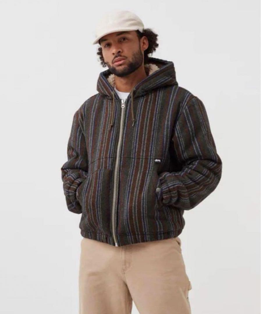 Stussy Wool Stripe Work Jacket - メルカリ