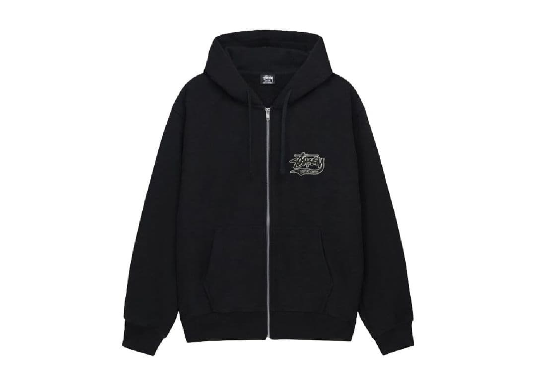 極美品/希少】STUSSY 札幌 フルジップ パーカー 黒 L - メルカリ