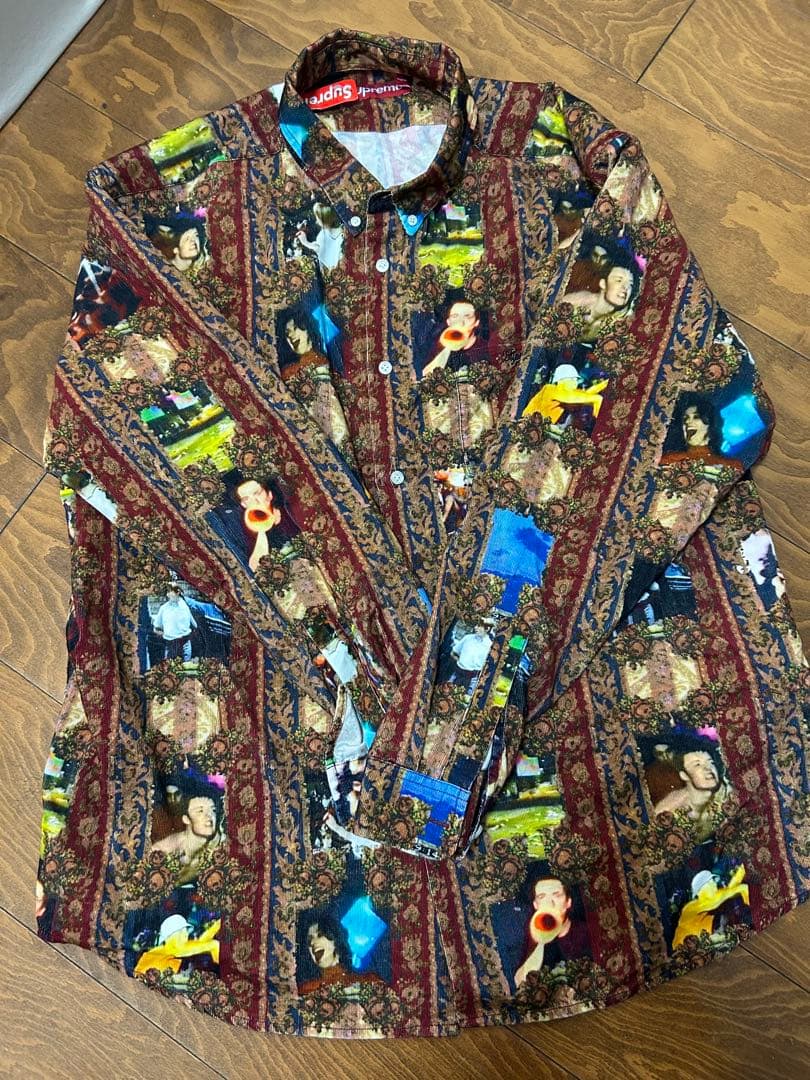 未使用 supreme シュプリーム コーデュロイ fw23s24 総柄 長袖 中古・古着通販】Supreme (シュプリーム) 長袖Tシャツ ブラック サイズ