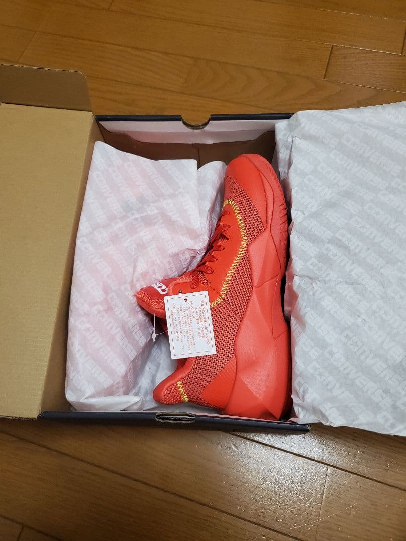 26.5cm コンバース バッシュ レッド 富樫勇樹 千葉ジェッツ　ポスター付き