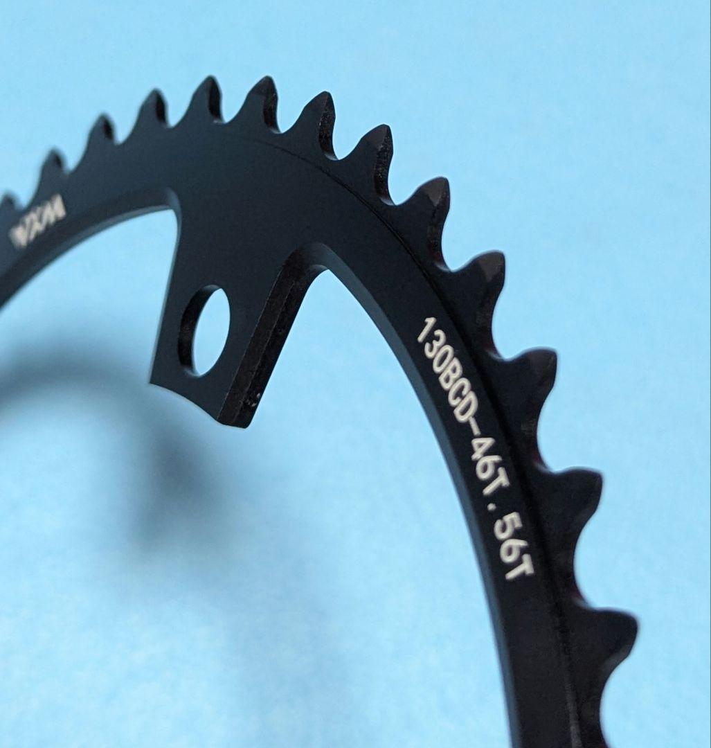 VXM PCD 130mm 5ボルト ダブル用 チェーンリング 56T/46T - メルカリ