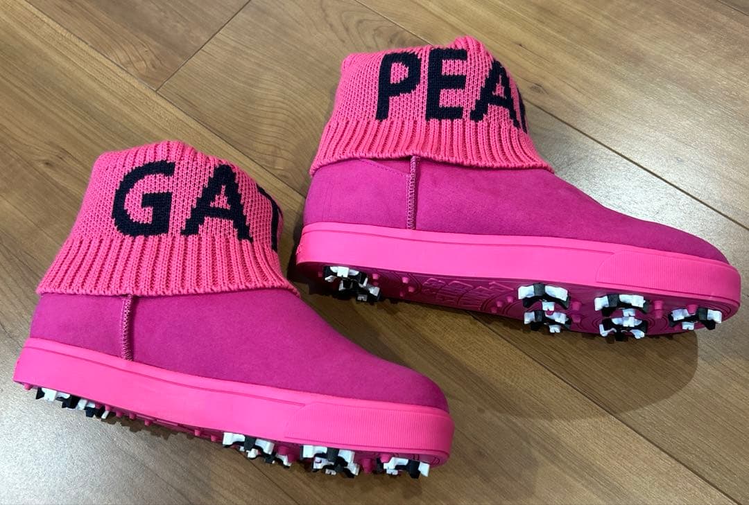 パーリーゲイツ ゴルフシューズ ヌバック×リブニット 22.5cm 新品未使用品