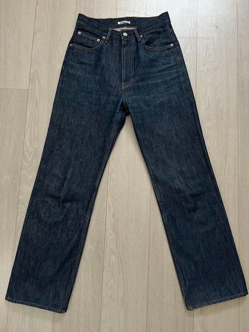 AURALEE ストレート デニム 26 26 S/S】【AURALEE】HARD TWIST DENIM WIDE PANTS INDIGO - THIRTY
