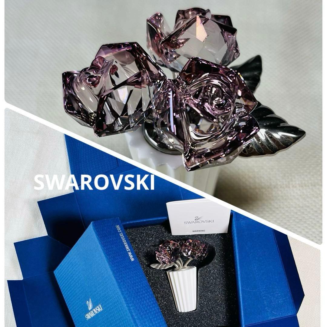 SWAROVSKI スワロフスキー クリスタル 薔薇 バラ ローズフラワー 置物