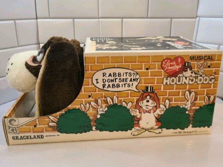 1986年　エルヴィス・プレスリー　ハウンド・ドッグ　ミュージカル玩具　15\"