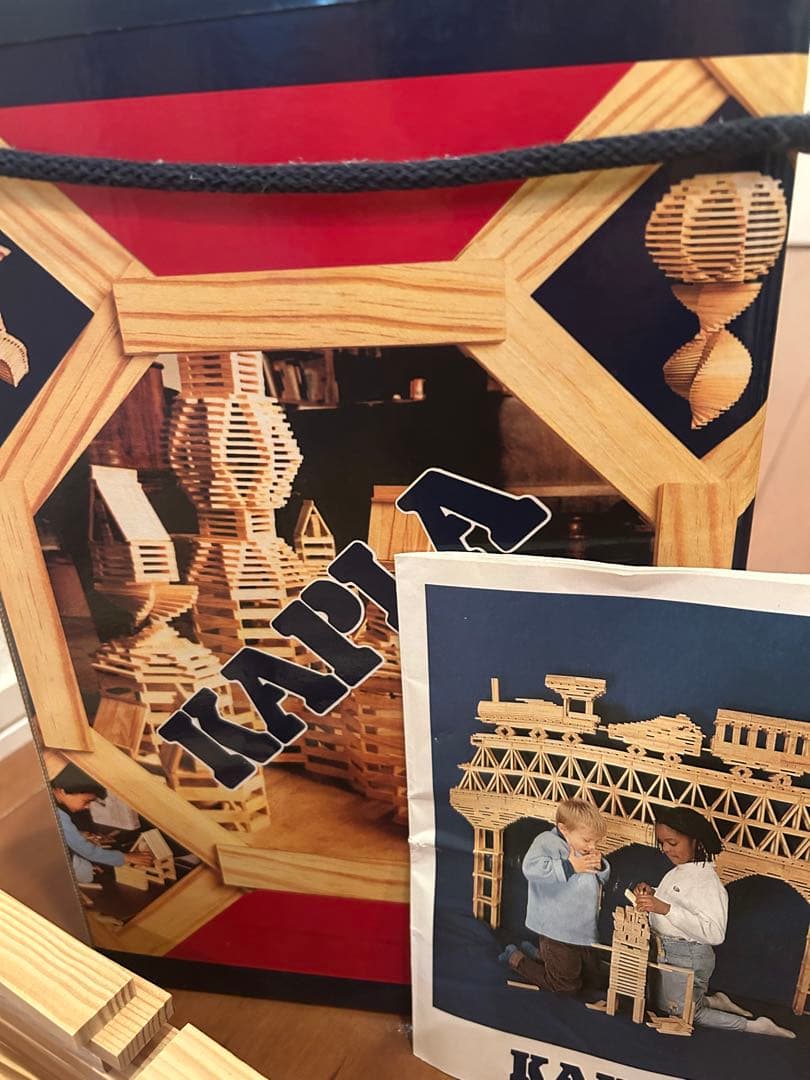 KAPLA 木製積み木セット 200個 KAPLA カプラ 白木 カプラ200 小冊子付き 積み木 つみき ブロック 知育