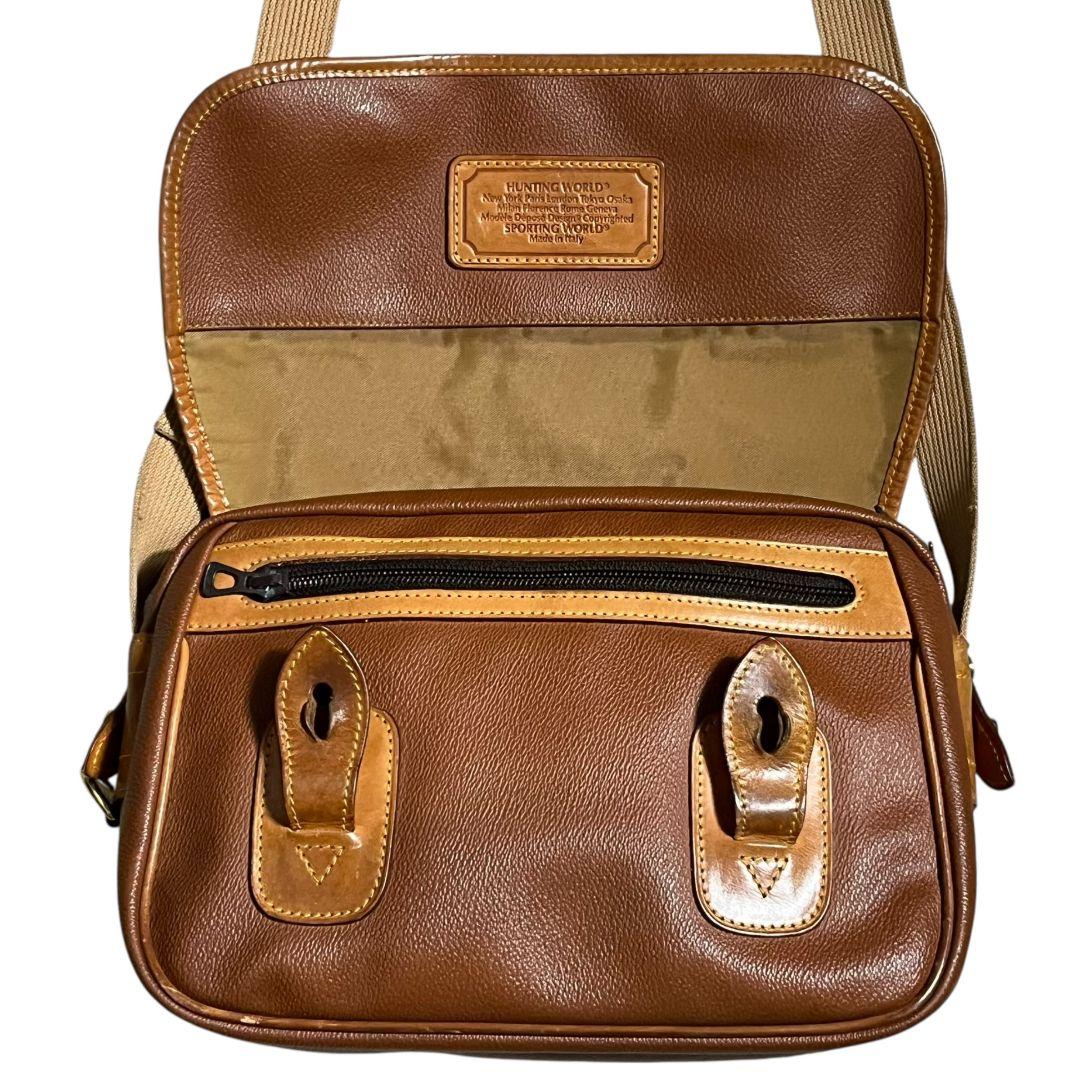 良品 】 ハンティングワールド メッセンジャーバッグ フラップベルト