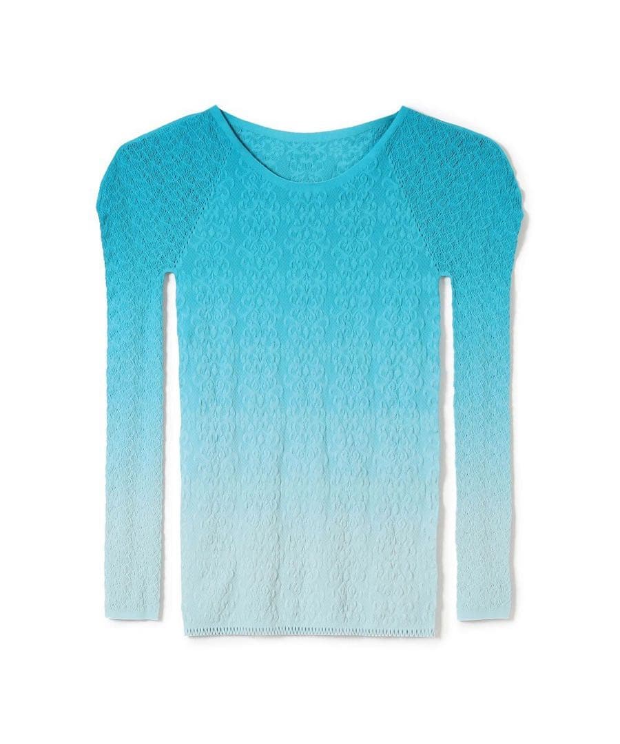 チャコット ノーソーイングニット グラデーション エメラルドグリーン