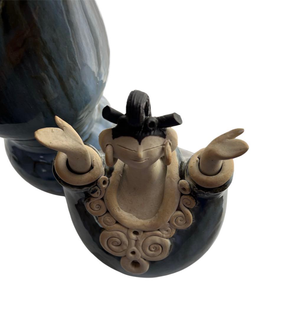 美品】森元青芳 砥部焼 壺人形 青芳窯 念ずれば花ひらく - メルカリ