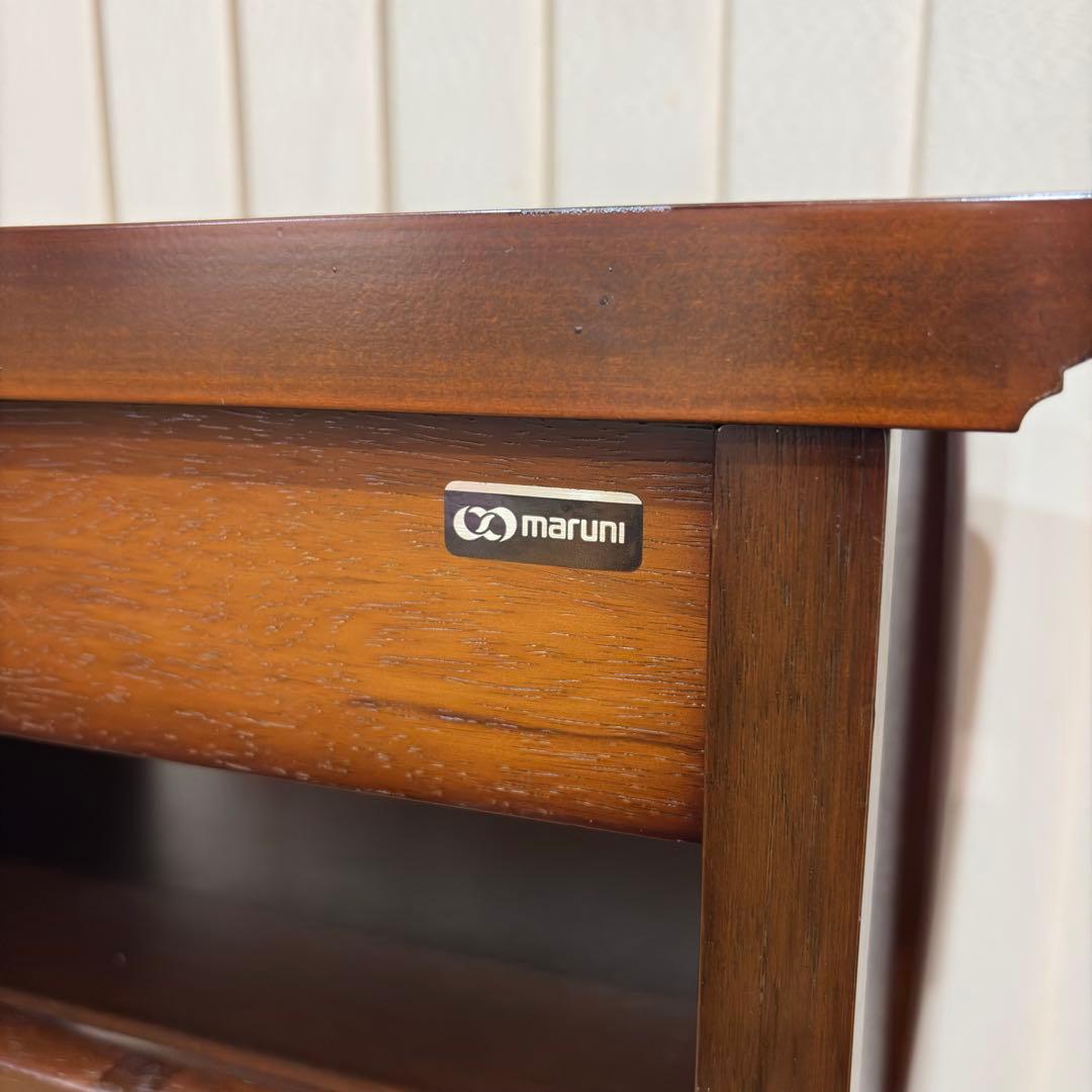 美品 maruni マルニ木工 電話 ベルサイユ 北欧 猫脚 サイド