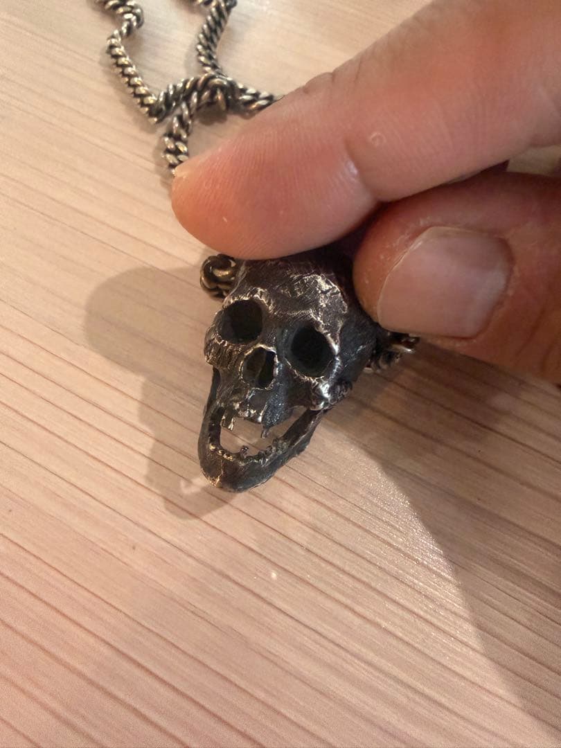 多少の値引き受付ますスカルペンダント シルバーネックレス スカル