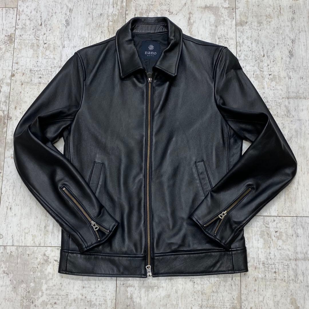 清水様専用 nano BASE ラムレザー シングルライダースジャケット M