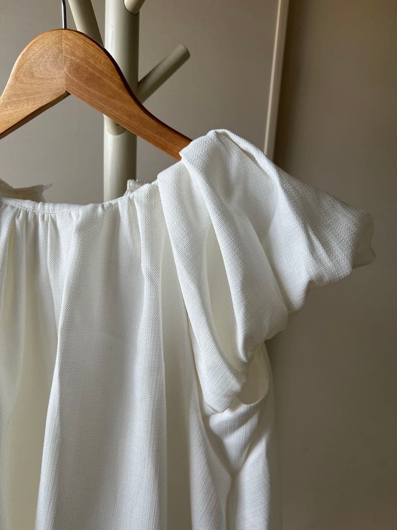 acka drape volume tops white